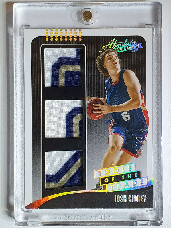 2021 Absolute Josh Giddey Rookie #PATCH GOLD /10 Triple Jersey - Rare Gem