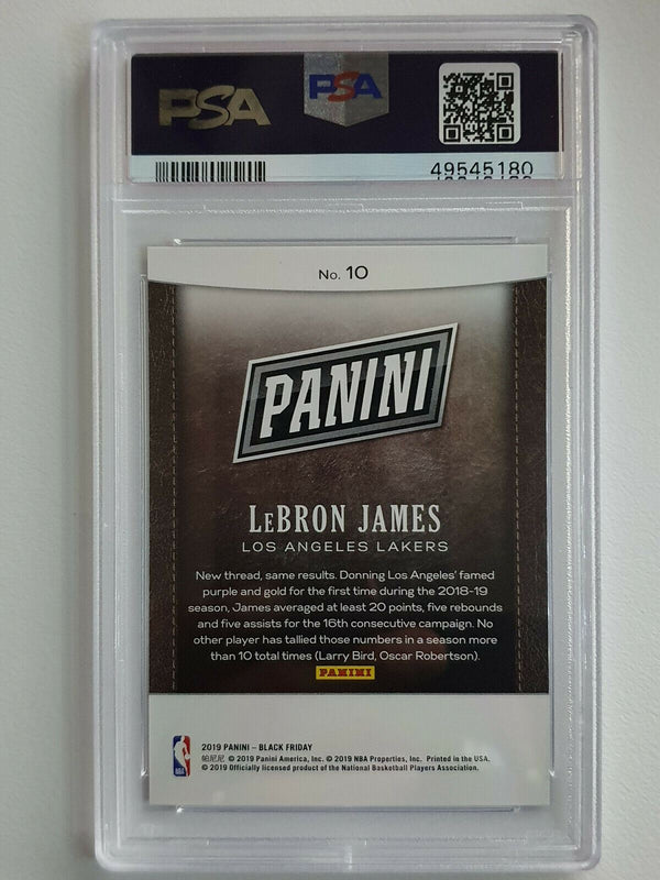 2019 Black Lebron James #10 FUTURE FRAMES Prizm /99 - PSA 9 (POP 3)