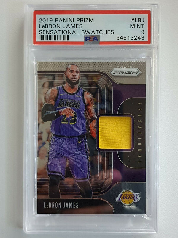 2019 Prizm Lebron James Sensational Swatches #PATCH Game Worn Jersey - PSA 9