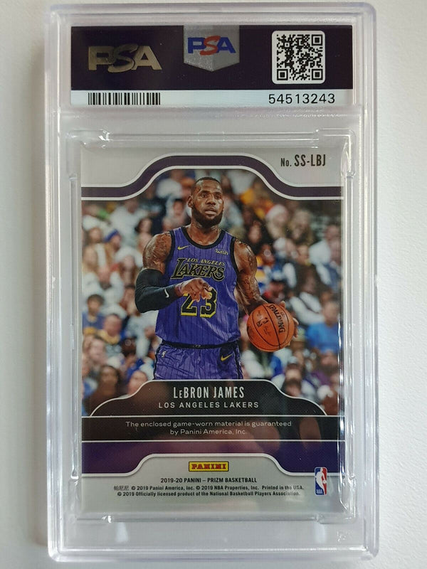 2019 Prizm Lebron James Sensational Swatches #PATCH Game Worn Jersey - PSA 9