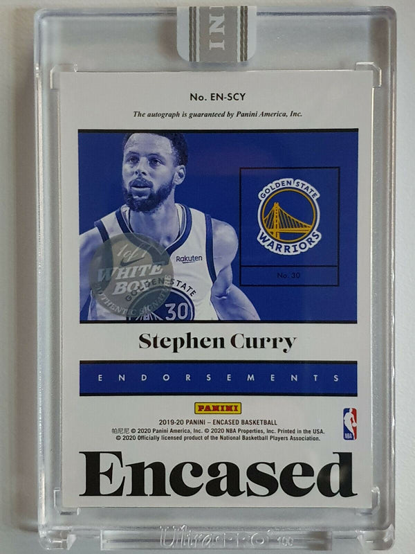 2019 Encased Stephen Curry Auto #GOLD WHITE BOX 1/1 - Panini (1 of 1) Sealed