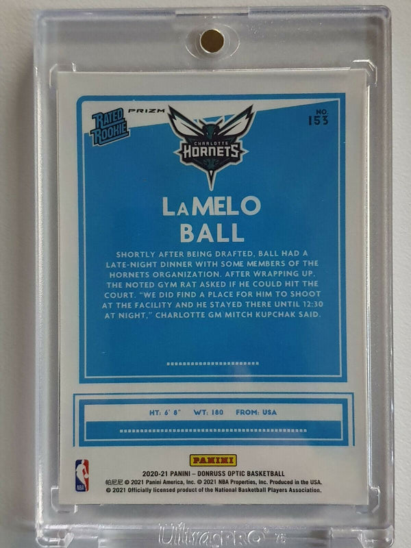 2020 Donruss Optic Lamelo Ball Rookie #153 PURPLE HOLO Prizm - Ready for Grading