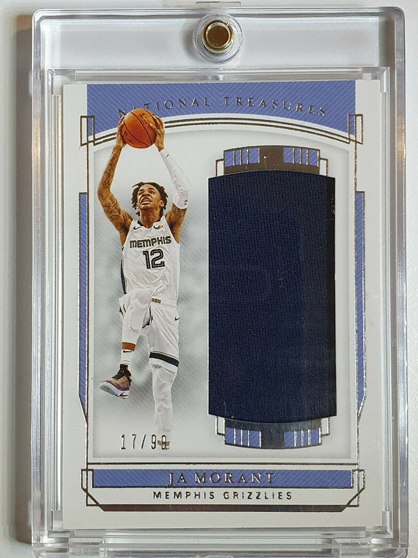 2019 National Treasures Ja Morant Rookie #PATCH /99 Worn Jersey - Rare Gem