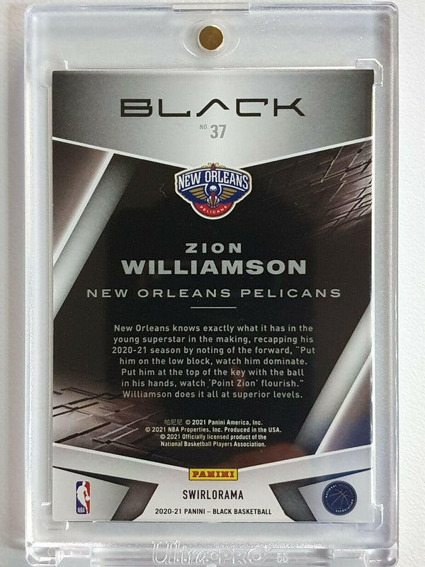 2020 Panini Black Zion Williamson #37 SWIRLORAMA HOLO /65 - Ready to Grade