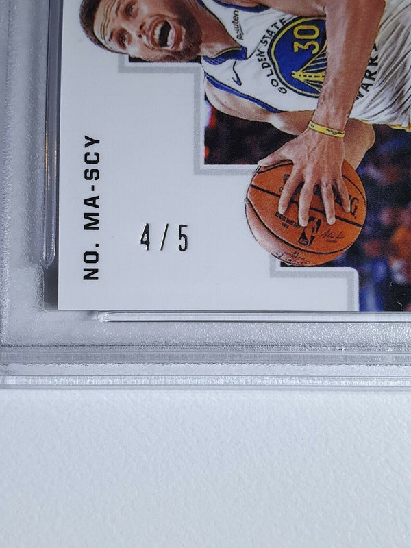 2019 Obsidian Stephen Curry Auto /5 RED MATRIX Prizm Autograph - PSA 9 (POP 1)