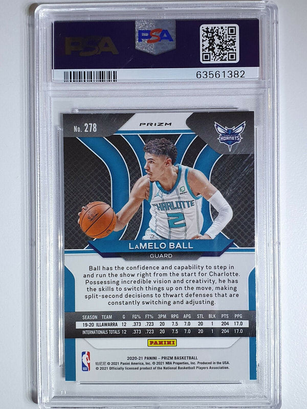 2020-21 Panini Prizm Lamelo Ball #278 Rookie SILVER HOLO - PSA 9