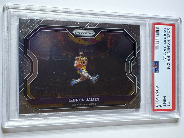 2020 Panini Prizm LeBron James #1 Kobe Tribute Dunk - PSA 9