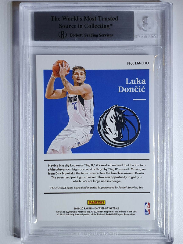 2019 Panini Encased Luka Doncic #PATCH SILVER /199 - BGS 9 (POP 1)