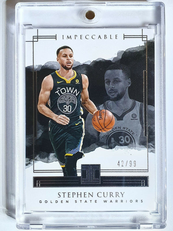 2017 Panini Impeccable Stephen Curry #92 BRONZE /99 - Ready to Grade