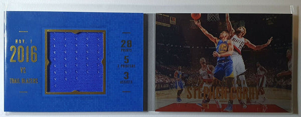 2016 Preferred Stephen Curry #PATCH Booklet /149 Game Worn Jersey - Rare