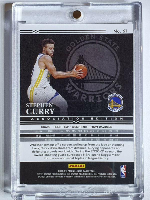 2020 Panini Noir Stephen Curry #61 SILVER /99 Association Edition