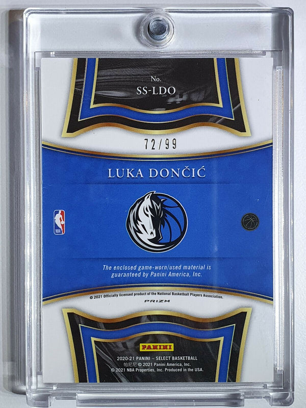 2020 Select Luka Doncic #PATCH PURPLE Prizm /99 Game Worn Jersey - Rare