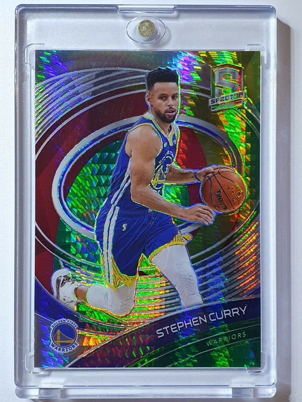 2020 Spectra Stephen Curry #99 Variation RED & GREEN /75 Holo - Rare