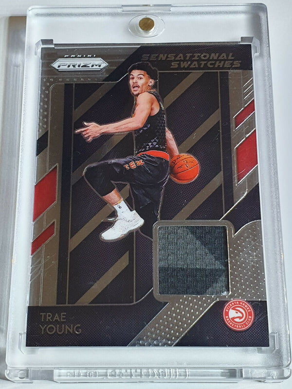 2018 Prizm Trae Young Rookie #97 Sensational Swatches Jersey Patch