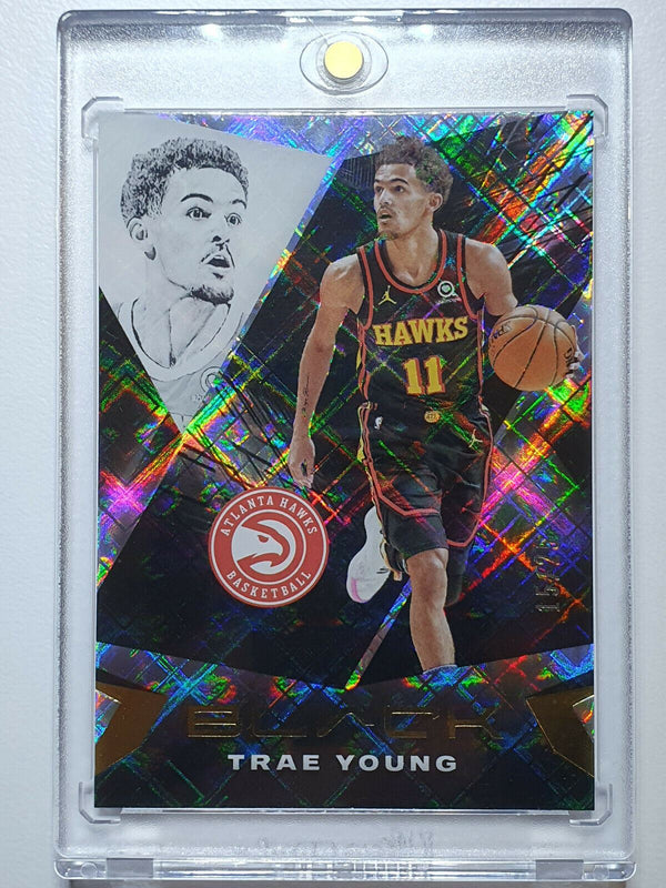 2021 Panini Black Trae Young #45 DIAMOND AWE HOLO /25 - Ready to Grade