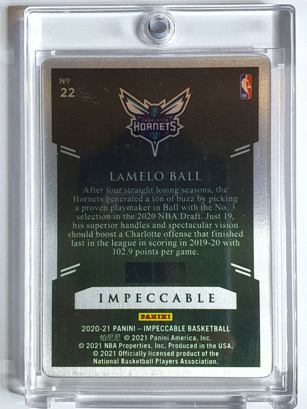 2021 Impeccable Lamelo Ball Rookie #22 STAINLESS STARS RED - With Coating