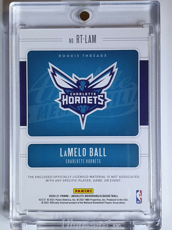 2020 Panini Absolute Lamelo Ball #PATCH Rookie Threads Jersey - Ready to Grade