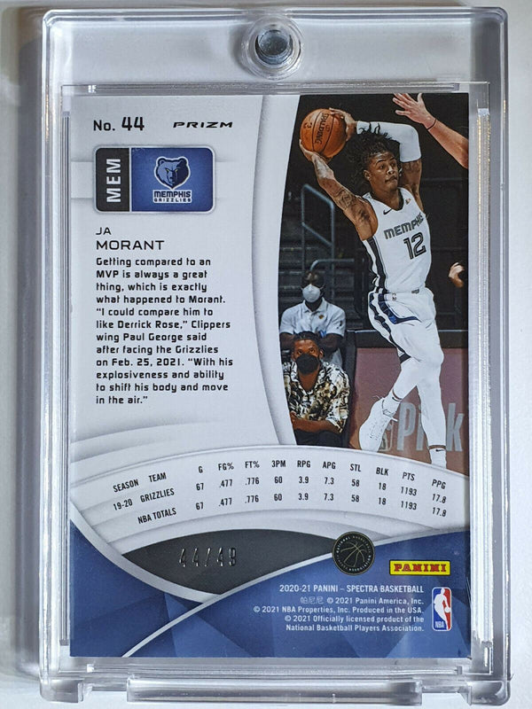 2020 Spectra Ja Morant #44 INTERSTELLAR Prizm /49 - Ready to Grade