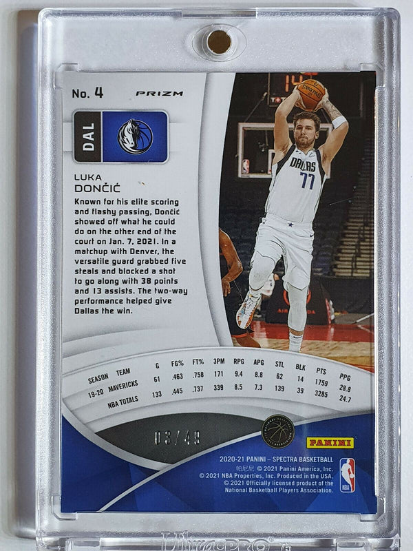 2020 Spectra Luka Doncic #4 INTERSTELLAR Prizm /49 - Ready to Grade