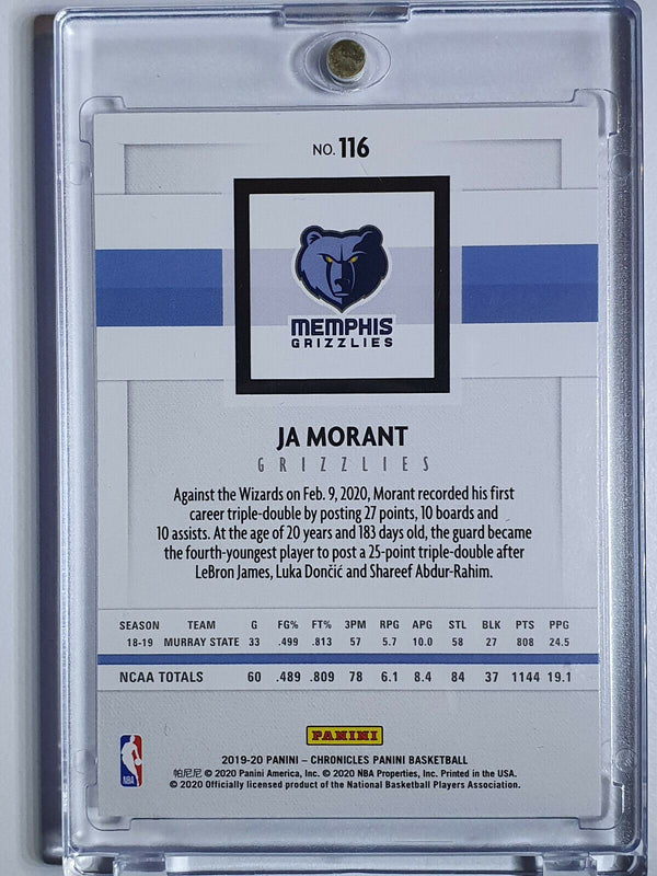 2019 Chronicles Ja Morant Rookie #116 RC (Young Dolph) - Ready to Grade