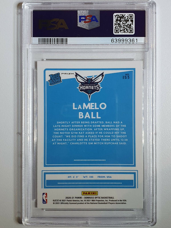 2020 Donruss Optic Lamelo Ball Rookie #153 PULSAR HOLO - PSA 9 (POP 10)