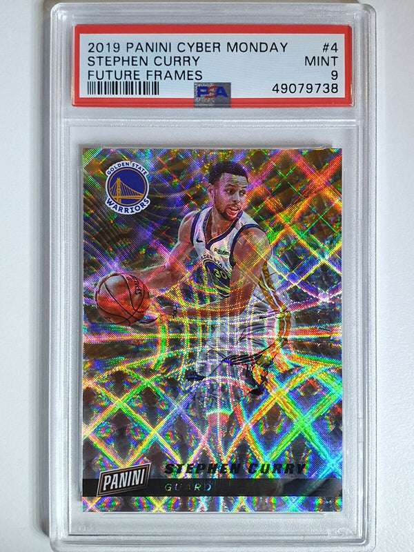 2019 Panini Stephen Curry #4 FUTURE FRAMES Prizm /99 - PSA 9 (POP 2)