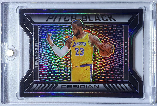 2020 Obsidian Lebron James #12 PITCH BLACK HOLO /99 Die-Cut - Ready to Grade