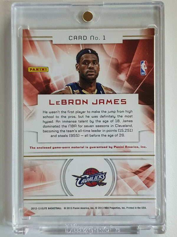 2012 Panini Elite Lebron James #PATCH Game Worn Jersey - Ready to Grade