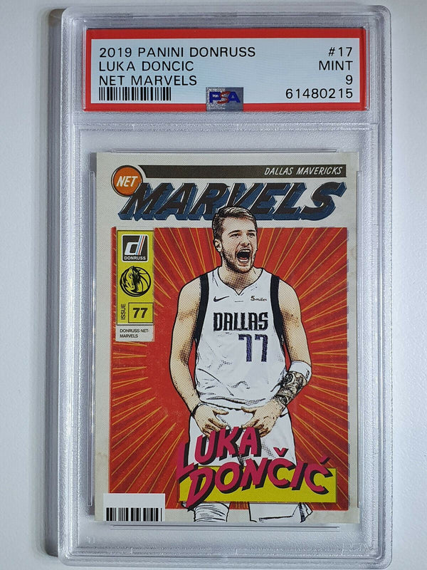 2019 Panini Donruss Luka Doncic #17 NET MARVELS - PSA 9