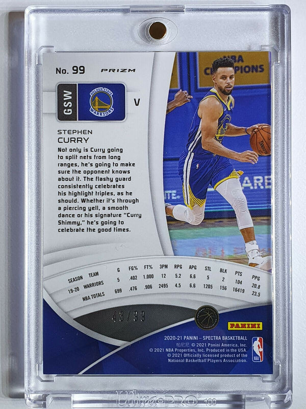 2020 Spectra Stephen Curry #99 CELESTIAL /99 Prizm - Ready to Grade