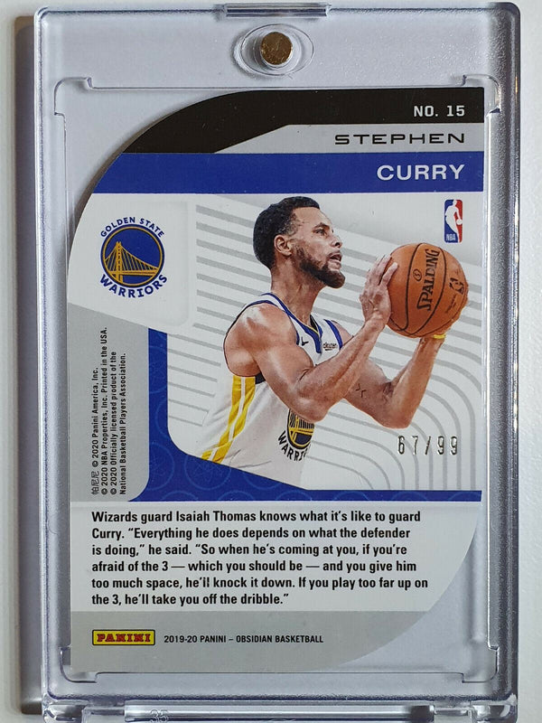 2029 Obsidian Stephen Curry #15 Atomic Prizm /99 - Ready to Grade