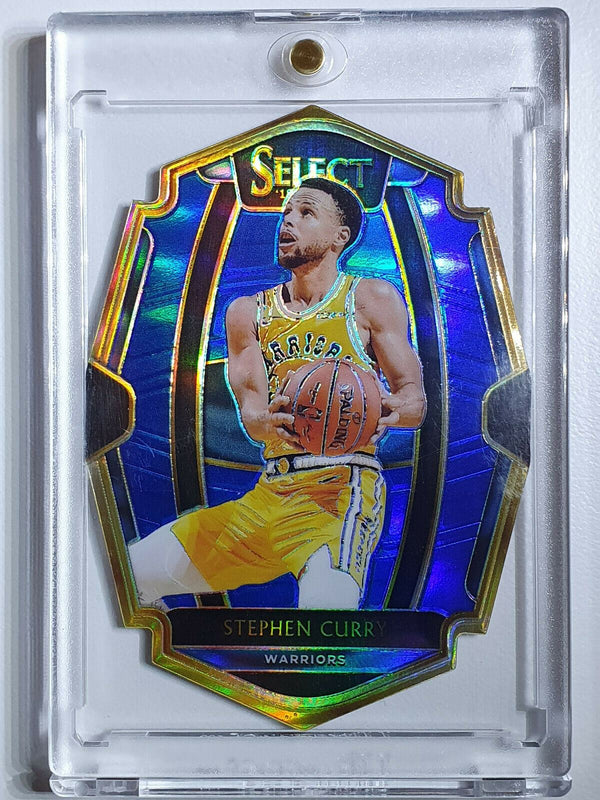 2018 Select Stephen Curry #108 Premier BLUE PRIZM /249 Die-Cut - Ready to Grade