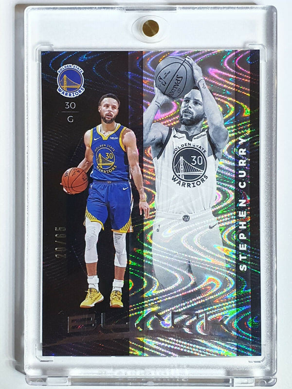 2019 Panini Black Stephen Curry #19 SILVER SWIRLORAMA /65 - Ready to Grade