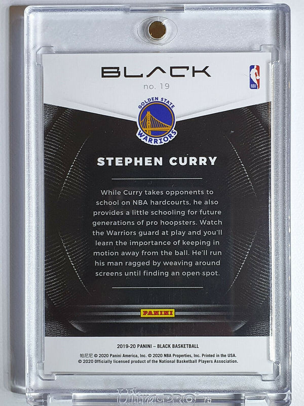 2019 Panini Black Stephen Curry #19 SILVER SWIRLORAMA /65 - Ready to Grade