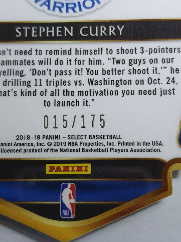 2018 Select Stephen Curry #108 Premier MAROON Prizm /175 Die-Cut