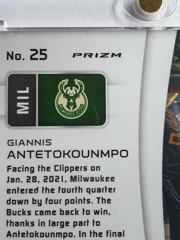 2020 Spectra Giannis Antetokounmpo #25 RED Prizm - Ready to Grade