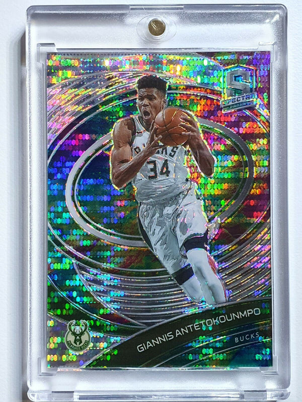 2020 Spectra Giannis Antetokounmpo #25 CELESTIAL Prizm /99 - Ready to Grade