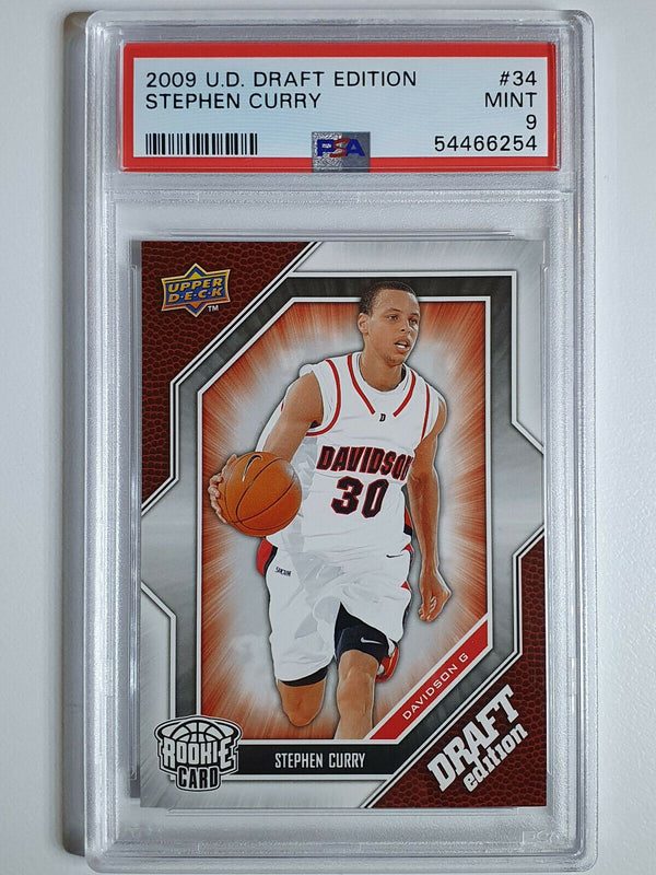 2009 Upper Deck Stephen Curry Rookie #34 Draft Edition - PSA 9