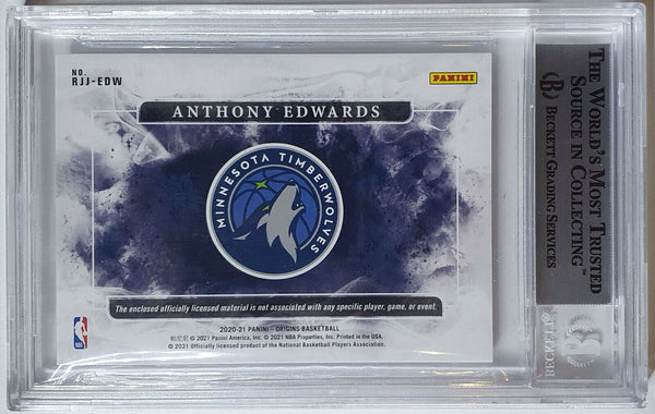 2020 Origins Anthony Edwards Rookie #PATCH /99 Jersey - BGS 9 (POP 1)