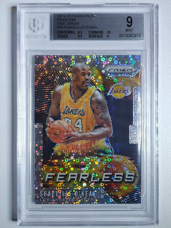 2019 Prizm Shaquille O'Neal #19 Fearless Fast Break - BGS 9