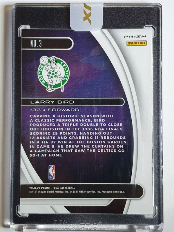 2020 Flux Larry Bird #3 TITAN SILVER HOLO Uncirculated - Panini Sealed