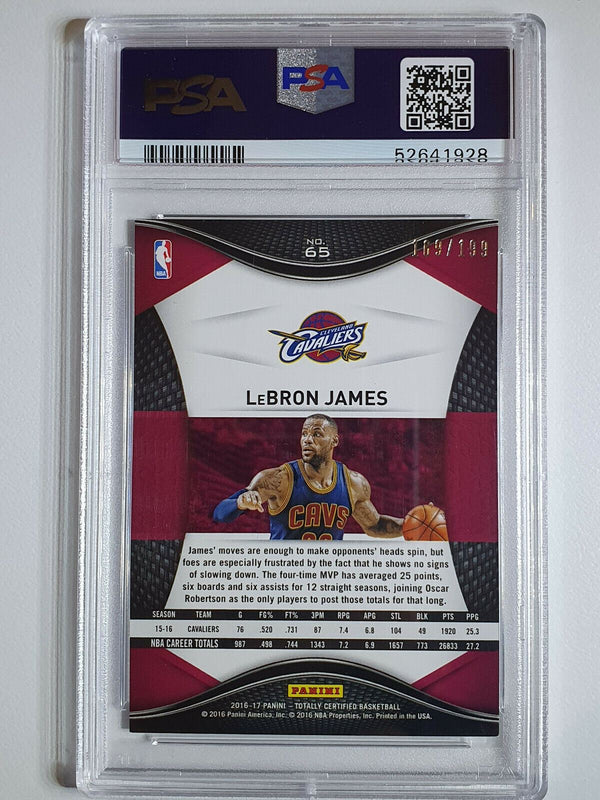 2016 Totally Certified Lebron James #65 RED Prizm /199 - PSA 9 (POP 8)