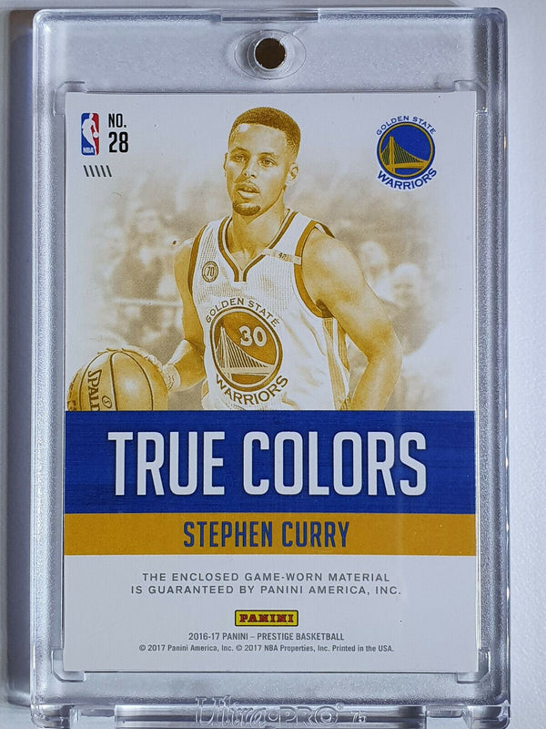 2016 Prestige Stephen Curry #PATCH /199 Game Worn Jersey - Ready to Grade