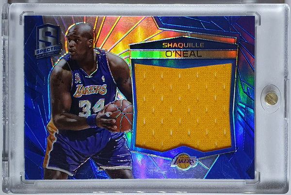 2015 Spectra Shaquille O'Neal #30 PATCH BLUE HOLO /49 Game Worn Jersey - Rare