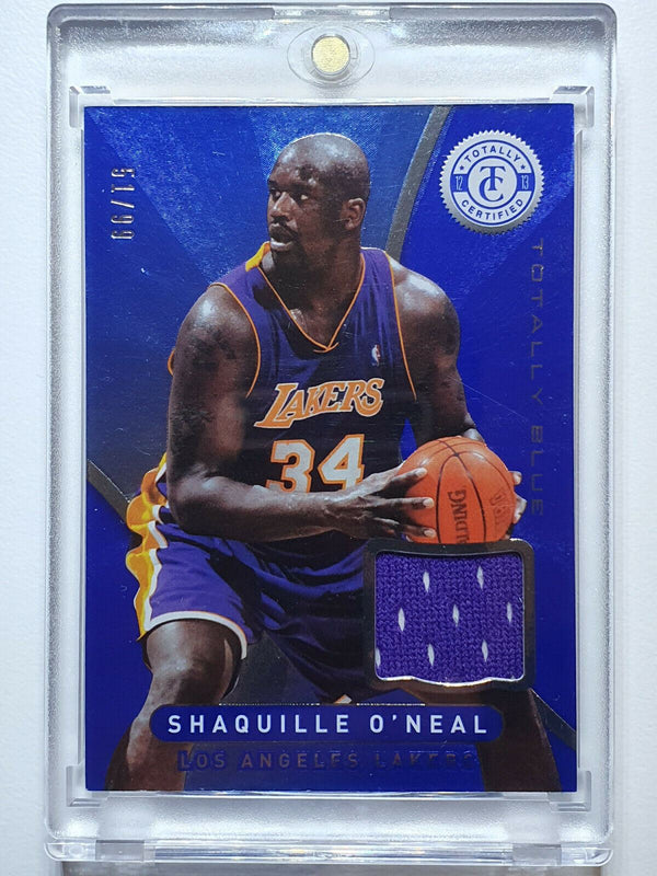 2012 Totally Certified Shaquille O'Neal #PATCH BLUE Prizm /99 Game Worn Jersey