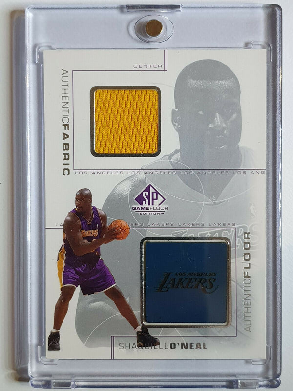 2001 Upper Deck SP Shaquille O'Neal JERSEY PATCH & GAME FLOOR - Rare Gem