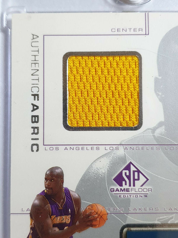 2001 Upper Deck SP Shaquille O'Neal JERSEY PATCH & GAME FLOOR - Rare Gem