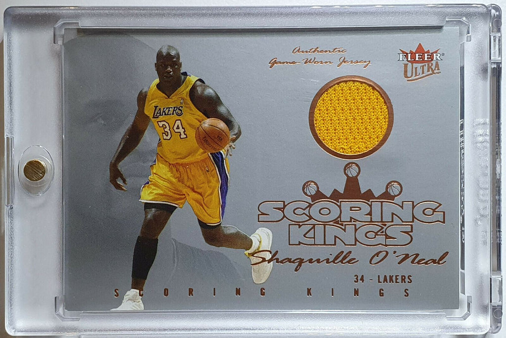 2004 Fleer Shaquille O'Neal #PATCH Scoring Kings Game Worn Jersey
