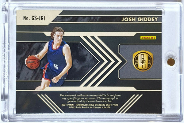 2021 Gold Standard Josh Giddey Rookie Autograph /99 Gold Foil Auto - Rare