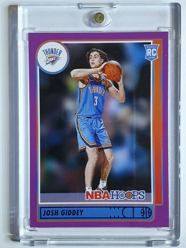 2021 NBA Hoops Josh Giddey Rookie #202 Purple Prizm - Ready to Grade